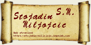 Stojadin Miljojčić vizit kartica